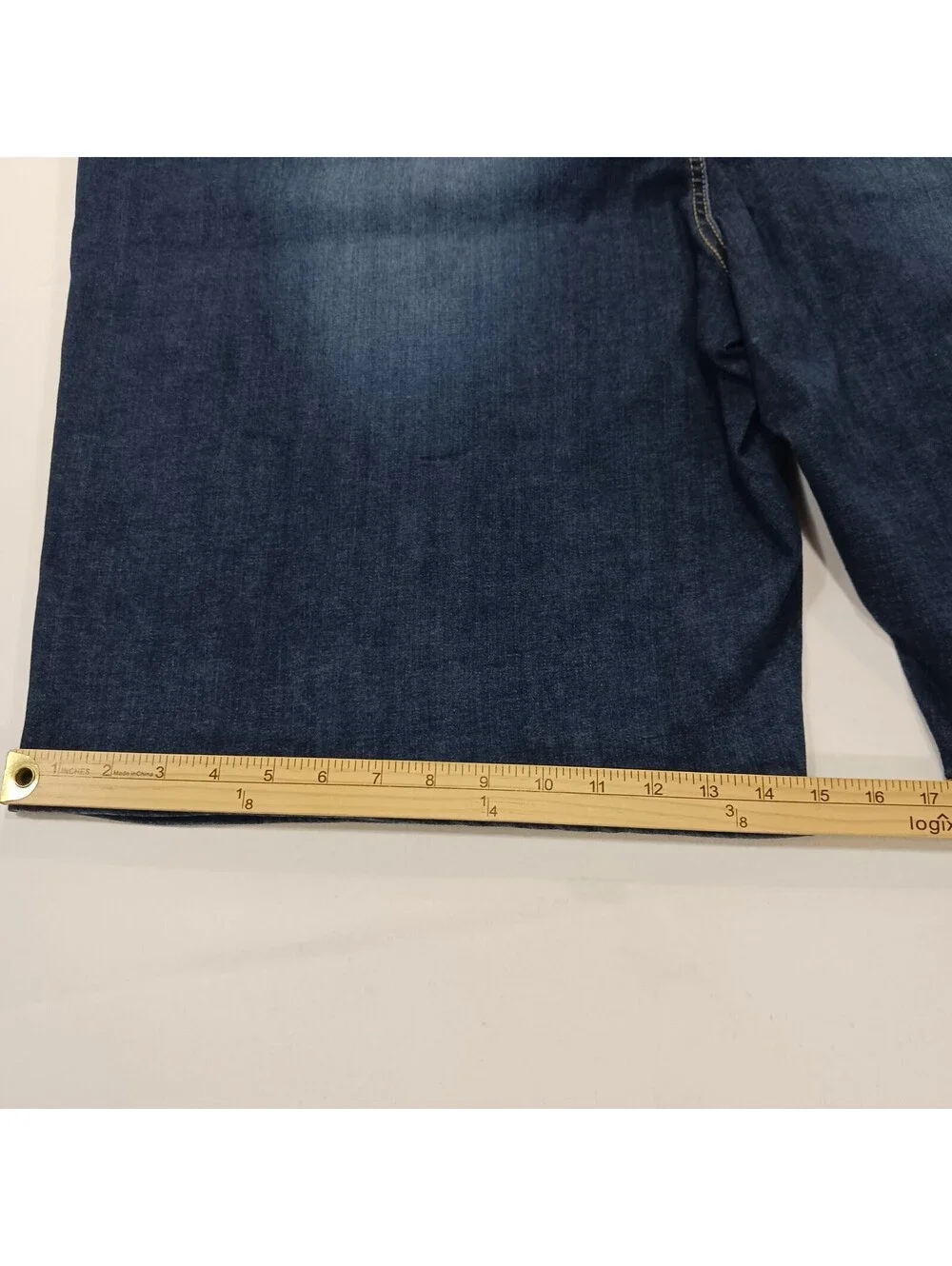 Ashley Stewart Women's Blue Cotton Blend Denim Shorts Size 26 (46×13.5)